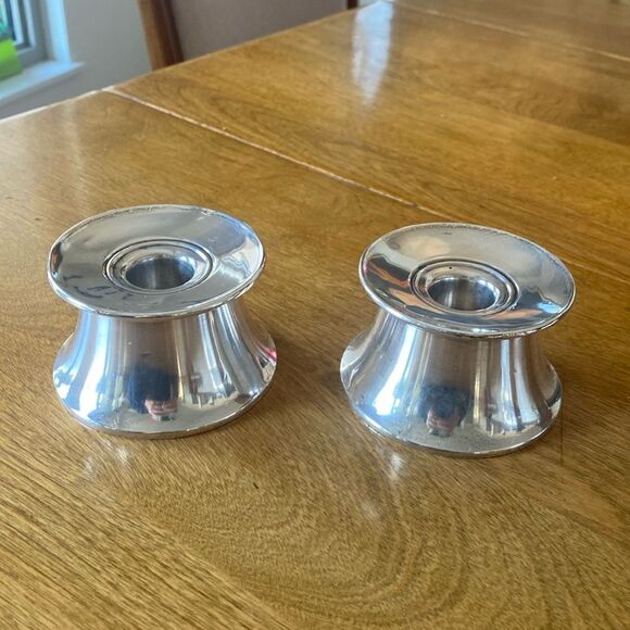 MCM sterling silver candle holders - Picture 1 of 5